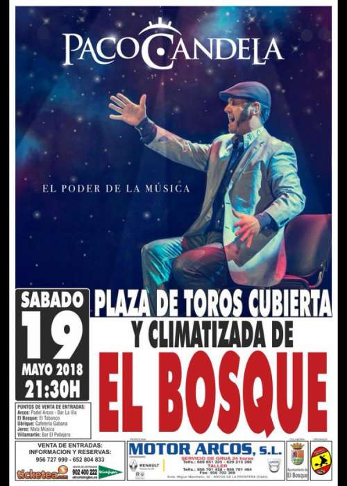 Cartel de Concierto de Paco Candela en El Bosque