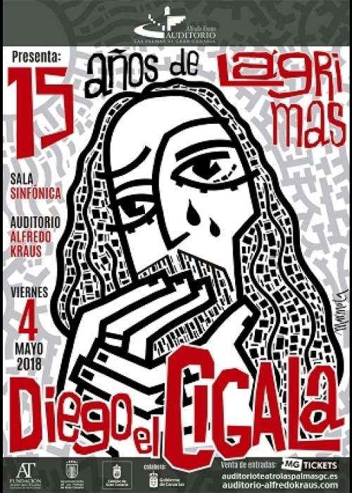 Cartel de Concierto de Diego el Cigala en Las Palmas de Gran Canaria