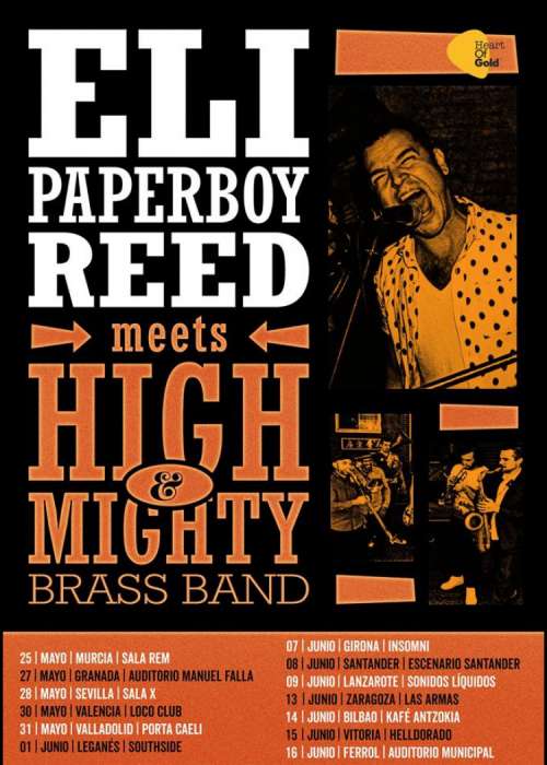 Cartel de Concierto de Eli Paperboy Reed en Murcia