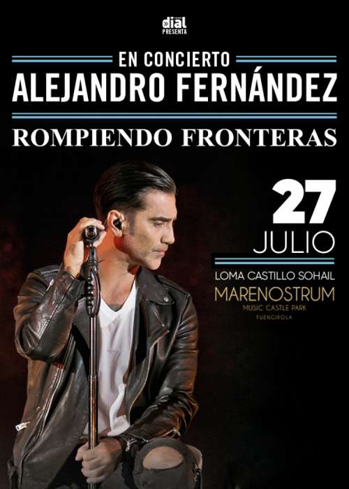 Cartel de Concierto de Alejandro Fernández en Fuengirola