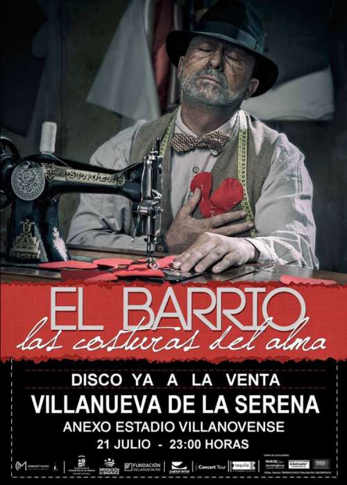 Cartel de Concierto de El Barrio en Villanueva de la Serena