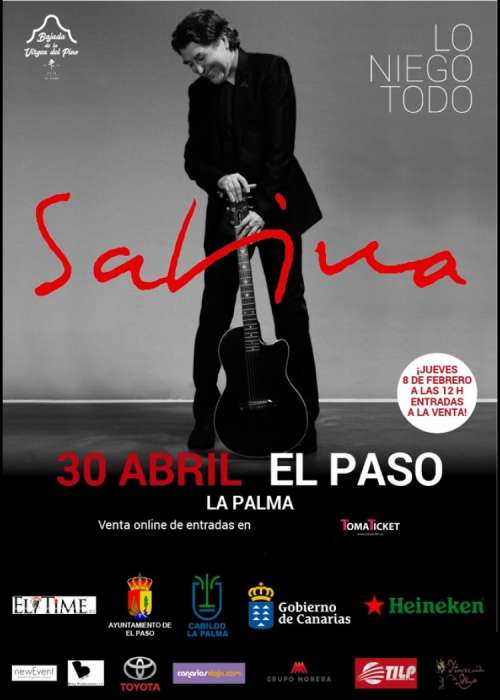 Cartel de Concierto de Joaquín Sabina en La Palma