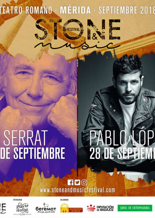 Cartel de Concierto de Joan Manuel Serrat en Mérida