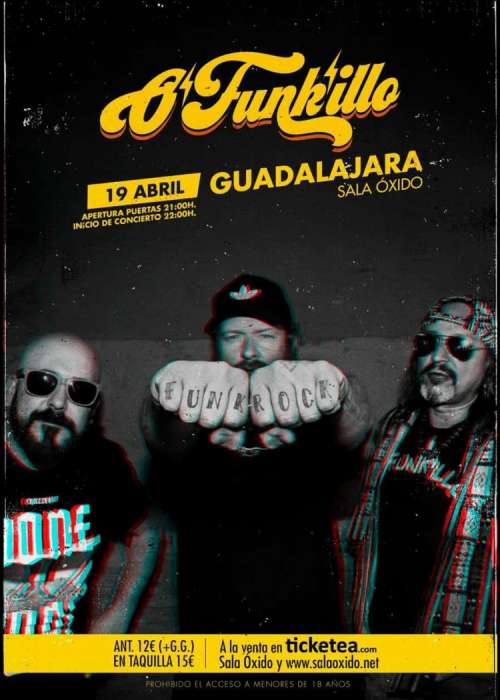 Cartel de Concierto de O'funk'illo en Guadalajara