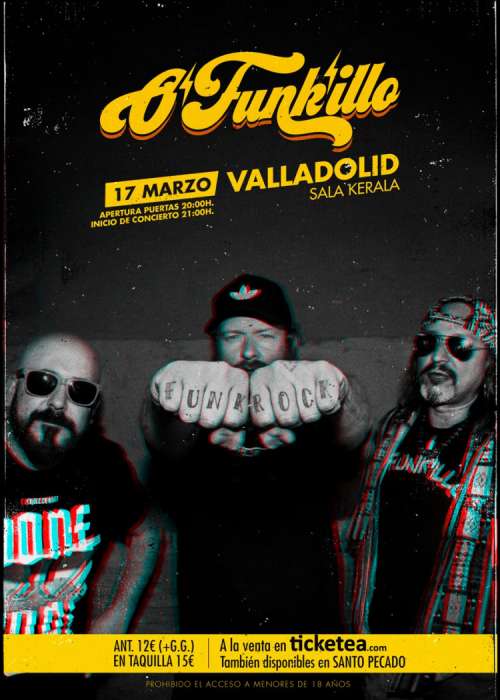 Cartel de Concierto de O'funk'illo en Valladolid