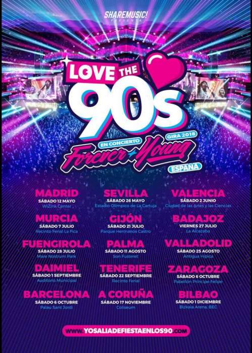 Cartel de Love The 90s en Zaragoza