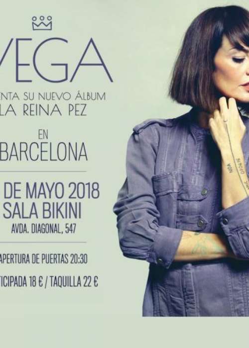 Cartel de Concierto de Vega en Barcelona