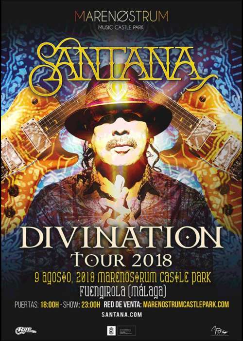 Cartel de Concierto de Carlos Santana en Fuengirola