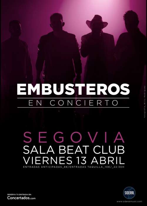 Cartel de Concierto de Embusteros en Bilbao