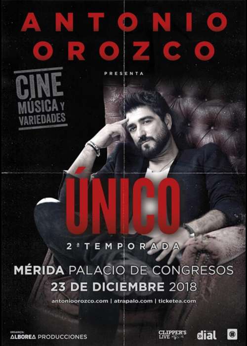 Cartel de Concierto de Antonio Orozco en Mérida