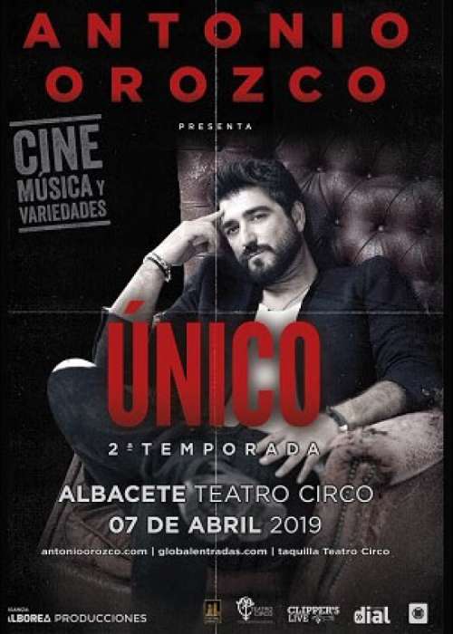 Cartel de Concierto de Antonio Orozco en Albacete