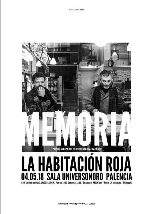Cartel de Concierto de La Habitación Roja en Palencia