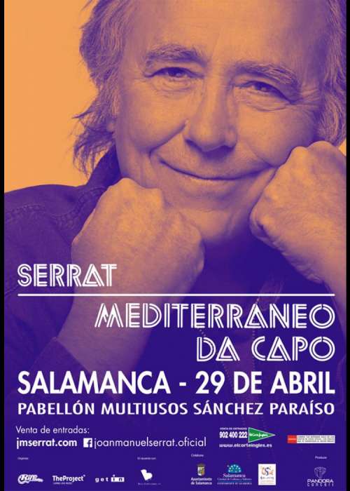 Cartel de Concierto de Joan Manuel Serrat en Salamanca