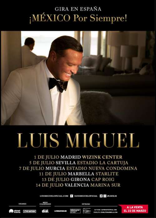 Cartel de Concierto de Luis Miguel en Murcia
