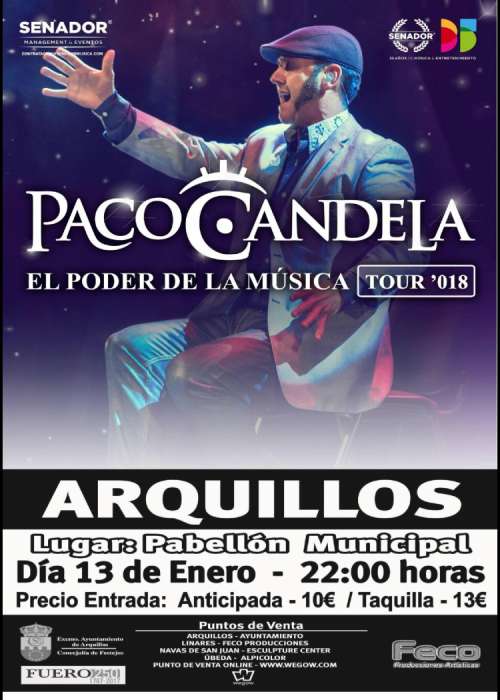 Cartel de Concierto de Paco Candela en Jaén