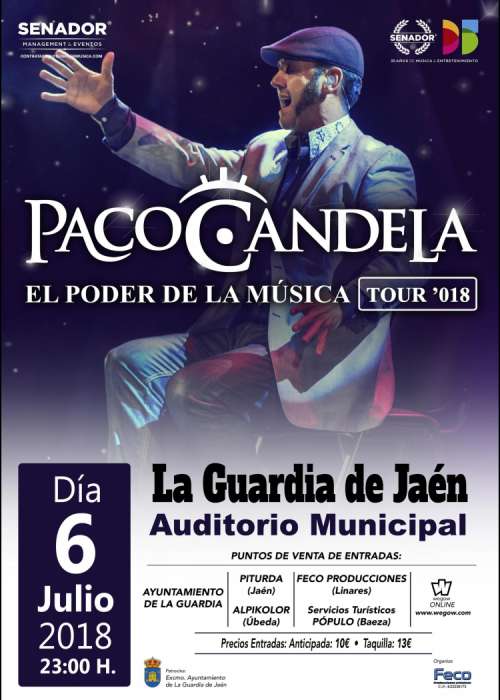 Cartel de Concierto de Paco Candela en La Guardia de Jaén