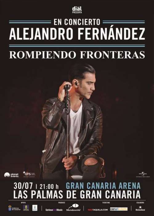 Cartel de Concierto de Alejandro Fernández en Las Palmas de Gran Canaria