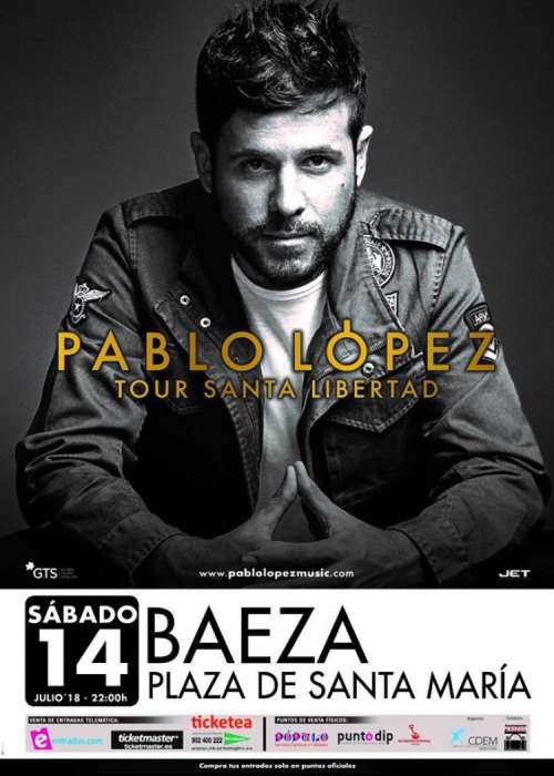 Cartel de Concierto de Pablo López en Baeza