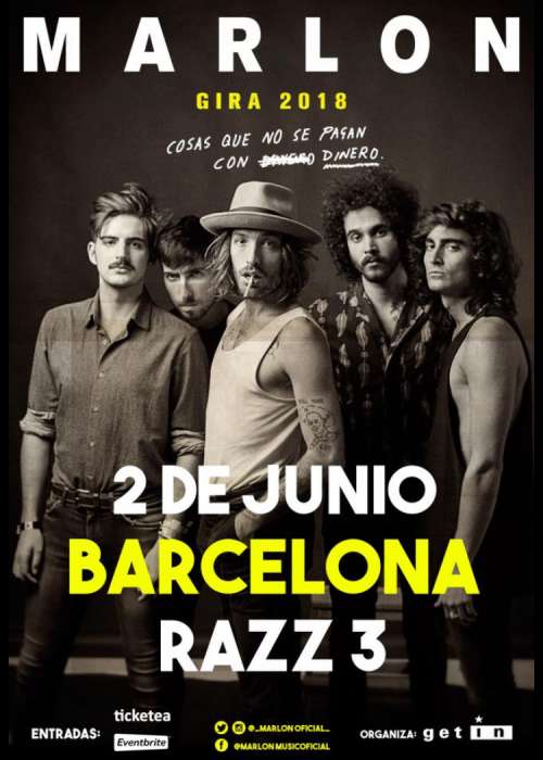 Cartel de Concierto de Marlon en Madrid