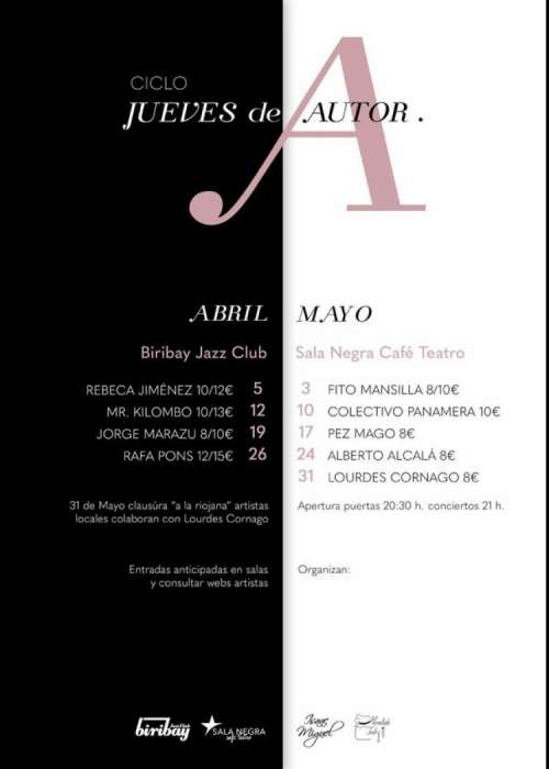 Cartel de Concierto de Rafa Pons en Logroño