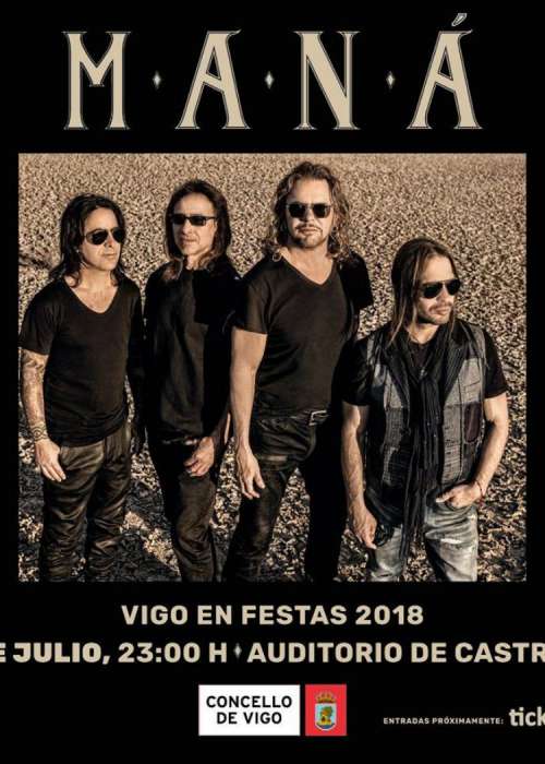 Cartel de Concierto de Maná en Vigo