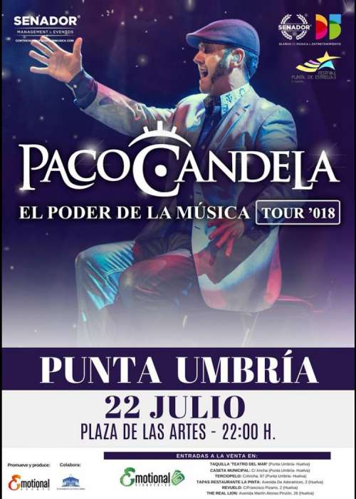 Cartel de Concierto de Paco Candela en Punta Umbría