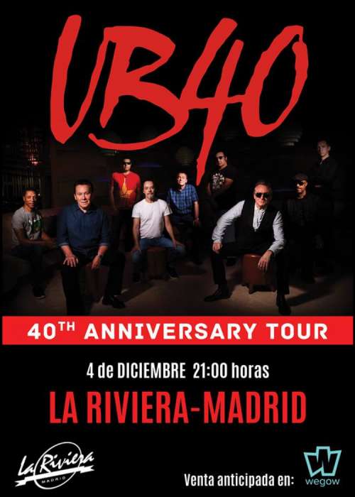 Cartel de Concierto de UB40 en Madrid