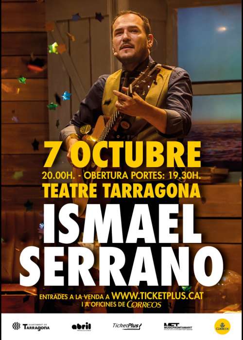 Cartel de Concierto de Ismael Serrano en Tarragona