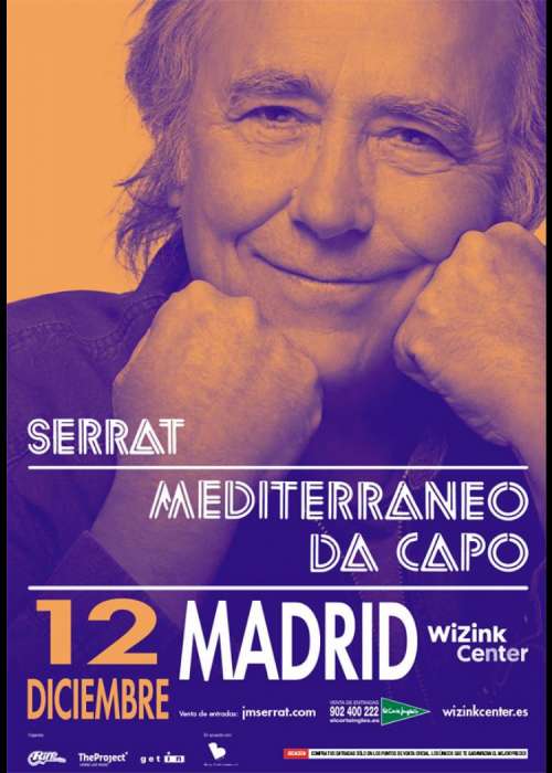 Cartel de Concierto de Joan Manuel Serrat en Madrid