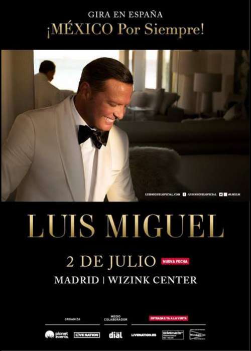 Cartel de Concierto de Luis Miguel en Madrid