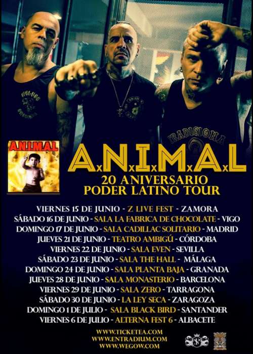 Cartel de Concierto de A.N.I.M.A.L. en Vigo