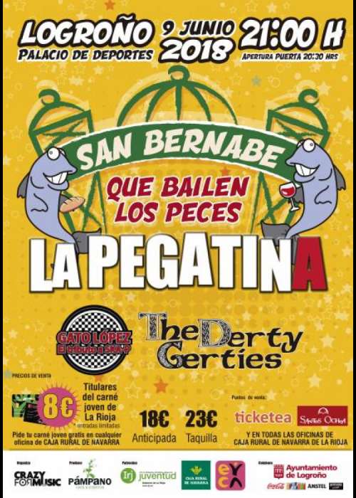 Cartel de Concierto de La Pegatina en Logroño