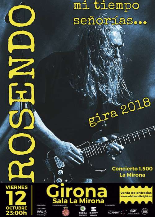 Cartel de Concierto de Rosendo en Gerona