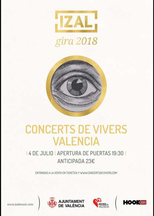 Cartel de Concierto de Izal en Valencia