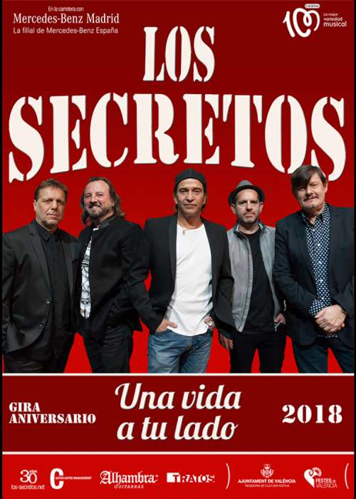 Cartel de Concierto de Los Secretos en Valencia