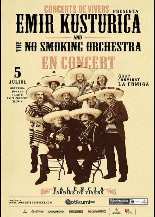 Cartel de Concierto de Emir Kusturica en Valencia