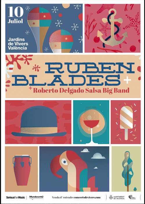 Cartel de Concierto de Rubén Blades en Valencia