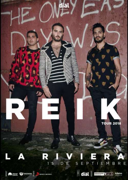 Cartel de Concierto de Reik en Madrid