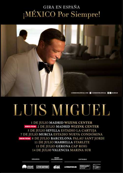 Cartel de Concierto de Luis Miguel en Barcelona