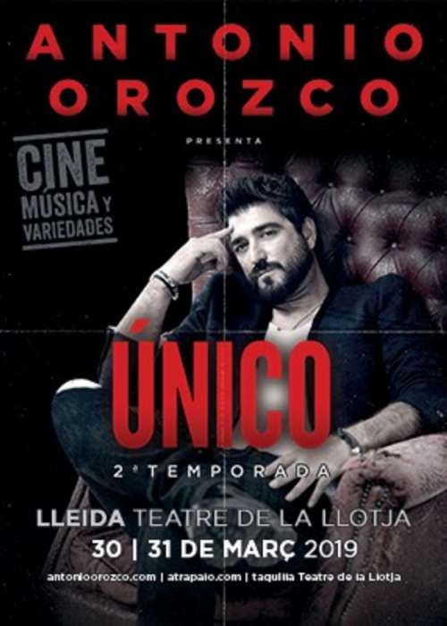 Cartel de Concierto de Antonio Orozco en Lleida