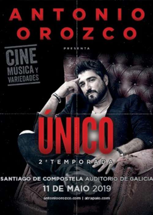 Cartel de Concierto de Antonio Orozco en Santiago de Compostela