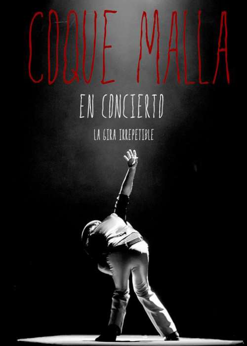 Cartel de Concierto de Coque Malla en Barcelona