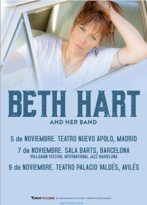 Cartel de Concierto de Beth Hart en Barcelona