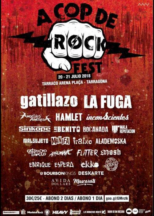 Cartel de A Cop de Rock 2018