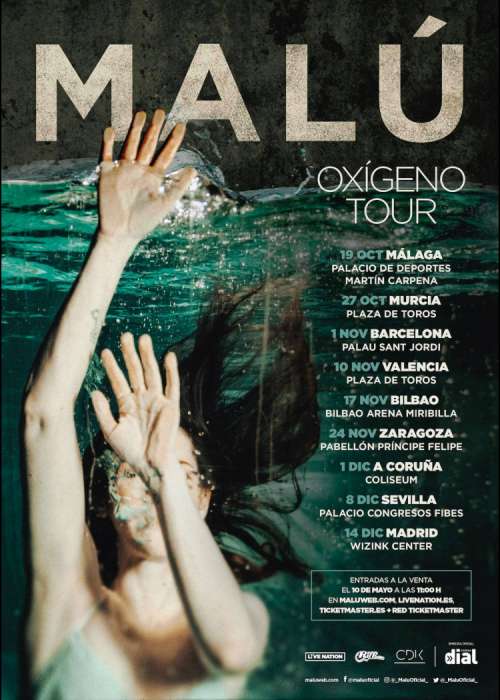 Cartel de Concierto de Malú en Málaga