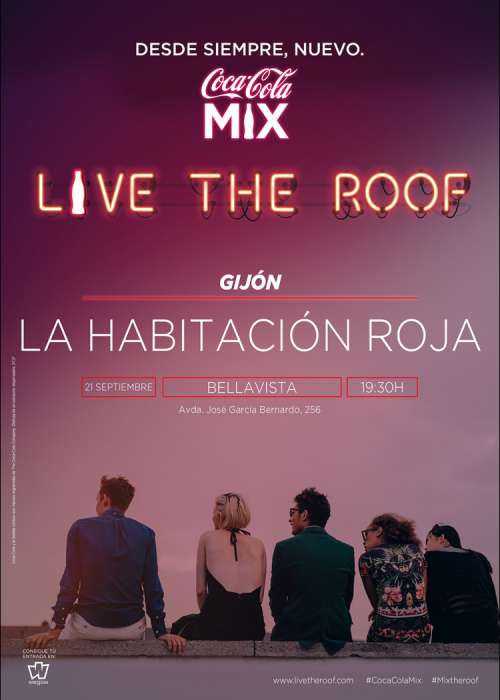 Cartel de Concierto de La Habitación Roja en Gijón