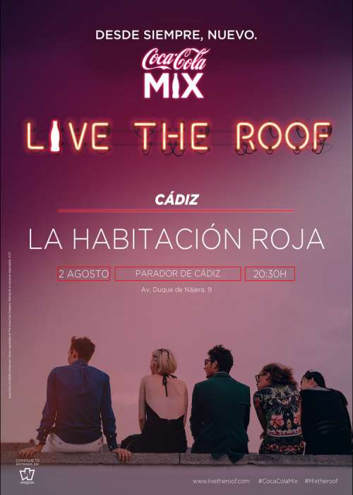 Cartel de Concierto de La Habitación Roja en Cádiz