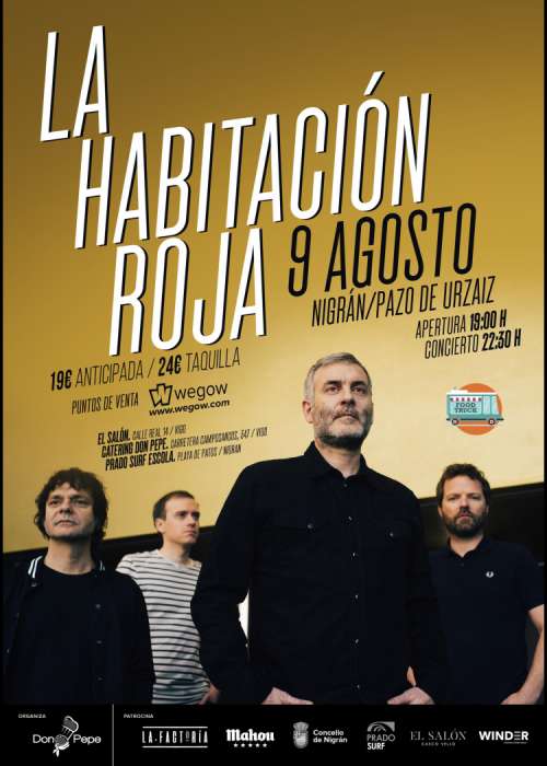 Cartel de Concierto de La Habitación Roja en Nigrán