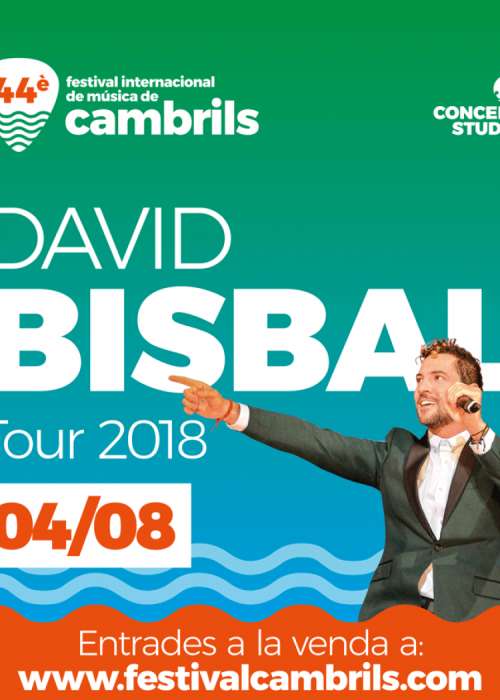 Cartel de Concierto de David Bisbal en Cambrils