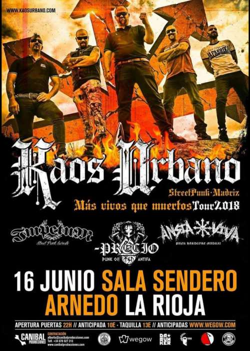 Cartel de Concierto de Kaos Urbano en Arnedo